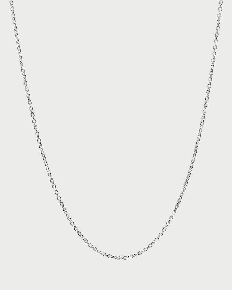 1mm Ankerkette Silber, hängend