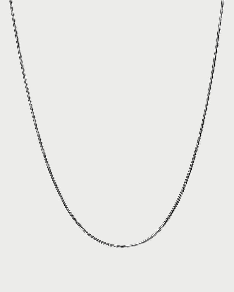 1mm Schlangenkette Silber, hängend